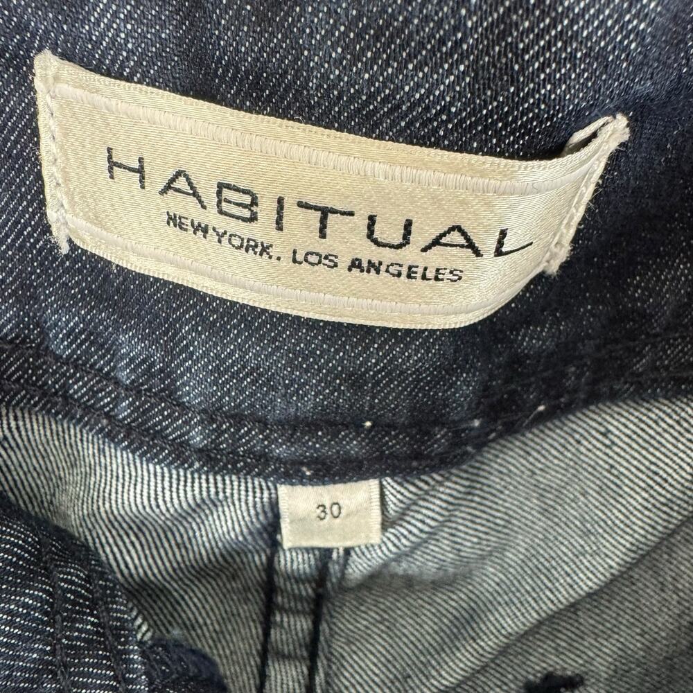 Habitual Dark Wash Mid Rise Skinny Lightweight Jeans Made In USA Size 30 - Picture 4 of 6